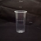Cup Gelas Plastik BSM Datar 22oz 1