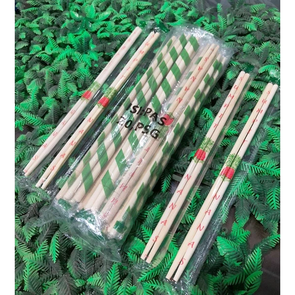 Sumpit Bambu Nanas Hijau 150 pack