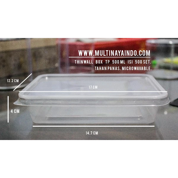 Kotak Makan / Thinwall / Box Plastik / Food Container Tahan Panas TP 500 mL